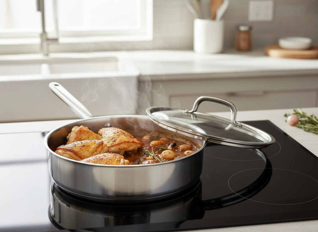 Тушение мяса в сотейнике Тушение мяса в сотейнике