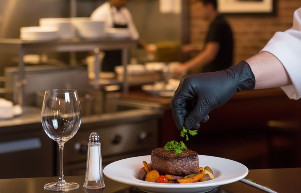 Виниловые перчатки в общепите Виниловые перчатки в общепите